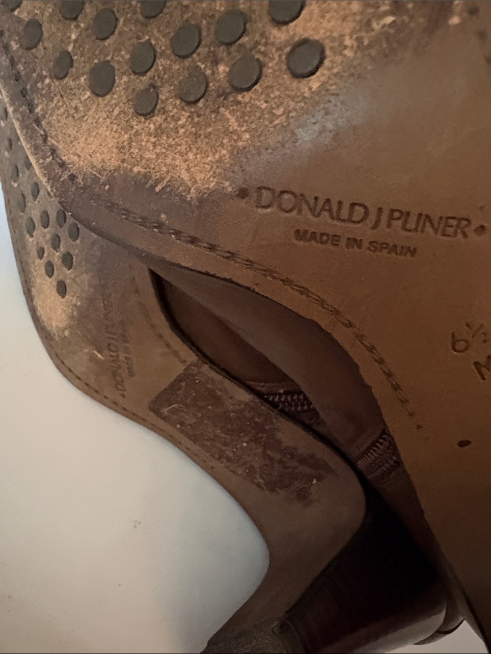 Donald J. Pliner Brown Leather Ankle Boots with Contrast Stitching - Picture 14 of 14
